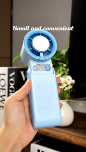 JAMAY kipas angin mini portable Turbin Kecepatan Angin 26 ft/s 10000mAh Pendingin Lipat Baterai kipas angin kecil LED 199 Level Tampilan 30 Jam F16