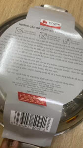 Chảo Inox 2 quai Sâu lòng 304 Ba Lớp Đáy Từ Cao Cấp Size 32cm (Ticook)