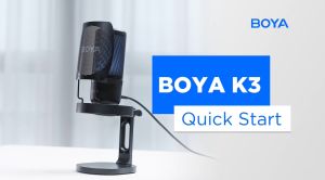 BOYA K3 Condenser Microphone USB Microphone PC Mic Desktop Microphone for PC Phone Gaming Live Streaming