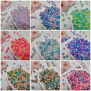 Fairy Tale Inspired 3mm Graduated Hole Imitation Pearl Loose Beads DIY Handmade Stringing Beads Clothing Accessories Weaving Materials