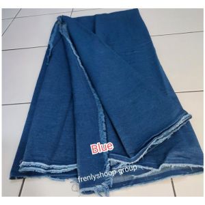 Kain Bahan Jeans Denim kemeja  wash  8 oz / Bahan  kemeja Jeans wash denim 8  oz (Lb 1.5 m x pj 3 m)