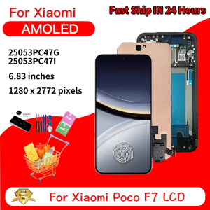 6.83 AMOLED for Xiaomi Poco F7 LCD 25053PC47G 25053PC47I Display with Touch Screen Digitizer Assembly for Xiaomi Poco F7 LCD
