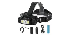 Asafee B40 500LM XPG2 +COB LED white light Powerful Ultra Bright Headlight Outdoor Camping Headlight 5 gear Using 21700 Battery 200M Distance IPX4 Waterproof