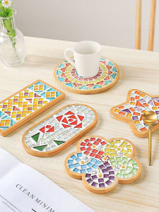 Mosaic Cup Mat DIY Material Kit Heat Resistant Anti-Slip Cartoon Decorative Pieces Childrens Gift Christmas Present