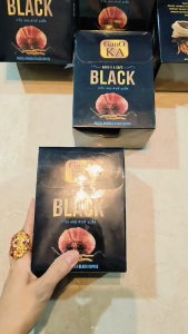 Black Coffee อาราบิก้า 100% กาโน่เคเอ กาแฟผสมเห็ดหลินจือ +ถังเช่า (1กล่อง)