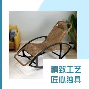 Floor Recliner Sofa Chair One Seater Lounge Chair Rocking Chair Adults Sofabed Rocking Chair PE Rattan Summer Outdoor Durable Rocking Chair Elderly Lying Chair Courtyard Rocking Chair Recliner Couch 摇椅 懒人沙发