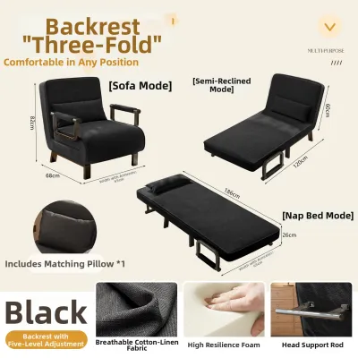 Compact Sofa Bed For Small Spaces Adjustable Single