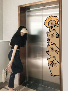 Modern Minimalist Elevator Stickers Waterproof Decorative Entrance Door Decals Household Beautification Cover-Up PVC Material