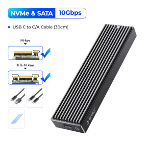 ORICO | ORICO M.2 NVMe /SATA SSD Enclosure USB 3.2 M2 SSD Storage Box 10Gbps Solid State Drive External Case M2 HD Hard Disk With Bag