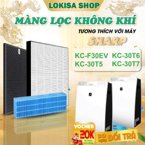 Màng lọc tương thích máy Sharp KC-F30EV | KC-30T5 | KC-30T6 | KC-30T7 - Màng Hepa - Màng than hoạt tính - Bộ màng lọc không khí lọc mùi lọc bụi chất lượng