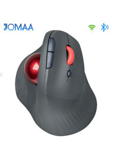 Chuột Trackball Không Dây JOMAA Bluetooth 2.4G Thiết Kế Dọc Tiện Dụng Im Lặng Với Kết Nối 2 Thiết Bị 1600 Dpi Có Thể Điều Chỉnh Có Thể Sạc Lại