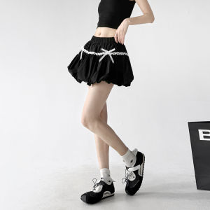 MUYUZI | Black Bow Cute Pleated Skirt
