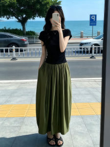 HUAYILING | Elegant French Summer Spliced Dress for Petite
