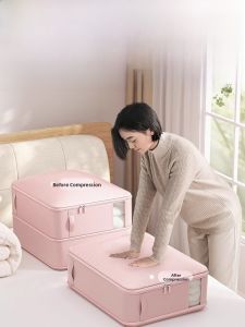 Large Capacity down Jacket Compression Storage Bag Moisture Proof Cotton Quilt Storage Bag for Duvet And Clothes Organization