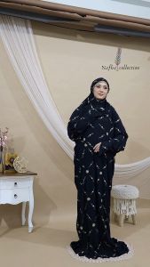 NAFHA - Mukena Terusan Dewasa Sutra Bordir Ralin Melati