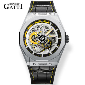 Đồng hồ BONEST GATTI dành cho nam giới Đức Đồng hồ tự động Skeleton Luminous Fashion Light Luxury Man Đồng hồ đeo tay chính hãng
