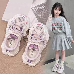 ULEEK Christmas 2024 Summer New Children Sneakers for Girls Fashion Comfortable Soft Sole Air Mesh School Student Running Casual Sports Shoes