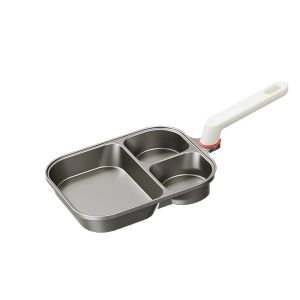 Konco Egg Frying Pan Steak Frying Pan 3-in-1 Cup Design Non-stick Pan Titanium Frying Pan Suitable for Gas and Induction Cooker Card Cooker