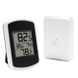 Wireless Digital Thermometer -40℃~60℃ Wide Range 60s Auto Update Wall Mount/Stand Easy Read LCD Screen for Home Office Garden