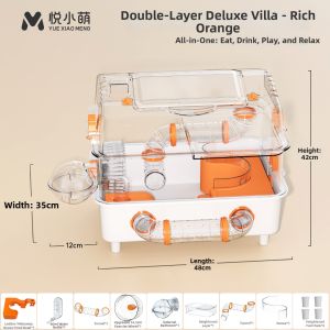 YUEXIAOMENG | Acrylic Transparent Double-Layer Large Cage
