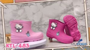 ลดเพิ่ม รองเท้าบูทเด็กกันน้ำ 💥 Kitty ลิขสิทธิ์แท้ KTL-483 ลาย น่ารัก