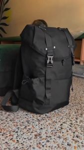 Korean Solid Color Backpacks Nylon Plain Backpack Student School Bag for Men