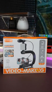 PK-777 ขาตั้งกันสั่นกล้อง อุปกรณ์ช่วยยึดจับ ช่วยให้ถ่ายวิดิโอภาพนิ่ง  สําหรับกล้องและมือถือพร้อม ไฟ LED ไมโครโฟน ครบชุด