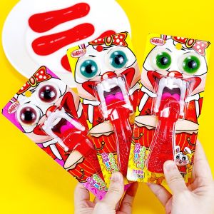 20PCS Halloween Candy: Fruit Flavor Gummy Eyeballs with Tongue - Fun Creepy Cute Prank Snacks for Kids Wholesale for Convenience Stores & Candy Play Ideal for trick-or-treating