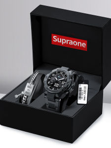 Supraone Brand Electronic Sports Watch for Men Youth Students Middle High School Rubber Band Quartz Movement Waterproof 50ATM