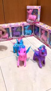 Mainan Edukatif Anak Hewan Musik Lampu Kuda Poni Berjalan Walking Little Pony Unicorn