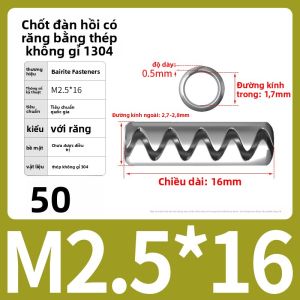 BAIRUITE | Chốt Lò xo Dạng Sóng Mũi Kéo Tròn Trống Thép Không Gỉ
