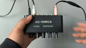 Bộ Phân Phối Âm Thanh Stereo RCA 1 Vào 5 Ra Với Bộ Khuếch Đại NJM4580 6dB Gain Bộ Chia Tín Hiệu Cho Bộ Khuếch Đại Công Suất DC 12V - Bộ Trộn Âm Thanh