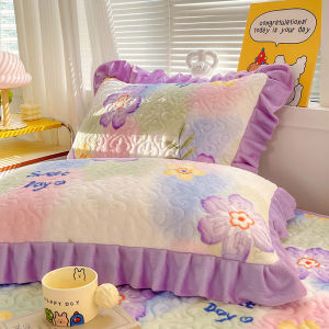 Áo Đệm Gối Nhung San Hô Dày Dặn Ấm Áp Chất Liệu Polyester Phong Cách Hoạt Hình Dùng Cho Mọi Lứa Tuổi Có Thể Giặt Máy