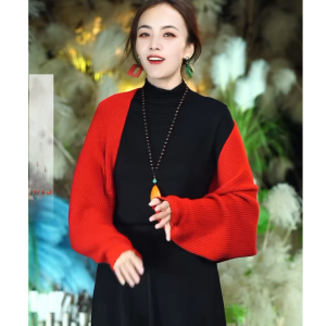 2023 Autumn and Winter New Design Sense Idle Style Versatile Fashion Knitted Shawl Casual Outdoor Temperament Goddess Charm