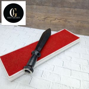 Once pipa cangklong kayu galih kelor hitam motif pedang B145