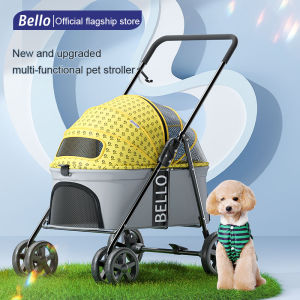 BELLO Pet Stroller Cart Dog Cat Walking Hand Cart Pet Cart Dog Lightweight Foldable Dog Walking Kirky Out
