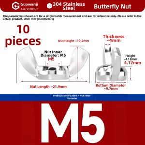 GUWANJI | Butterfly Wing Nuts Stainless Steel