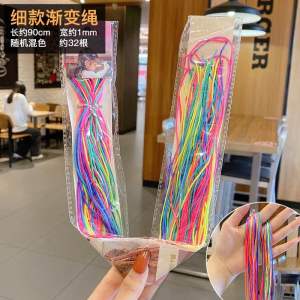 Y2K Hair Ties Rainbow Rope Braiding DIY Hiphop Tie Ribbon Extensions Sparkling Shinny Glitter Highlights Party Concert