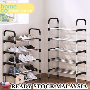HOMECO 3/4/5/6 Tiers Carbon Steel Pipe Shoe Organizer Rack Shoe Rack Rak Kasut