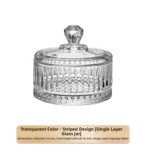 Baroquehouse | High-end Aesthetic Crystal Glass Candy Jar Multiple Layers with Lid