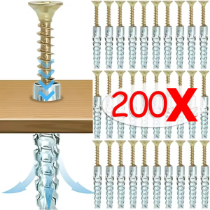 20/50/100/200 สกรูขยายที่นั่ง / สลักเกลียวผนังแบบมีหนาม Serrat แข็ง / ปลั๊กสว่านท่อหยัก / สกรูเกลียวปล่อย / ตัวยึดโลหะที่แข็งแรง / ท่อขยายท่อ การปรับปรุงบ้าน
