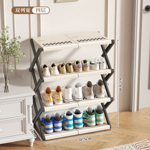 ตู้รองเท้าพับได้หลายชั้น ไม่ต้องติดตั้ง สำหรับใช้ในบ้าน หน้าประตู ชั้นวางรองเท้าหลายชั้น สำหรับใช้ในหอพัก ตู้รองเท้า