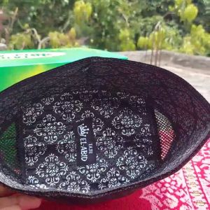 Songkok warna Hitam Peci Hitam Kopiah Hitam TINGGI 678910 Ada AC Berkualitas