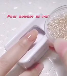 LULAA Dip Powder Recycling Tray System Nail Dip Tray Nail Powder Container With Scoop Nail Dipping Kit Storage Box for Nail Art