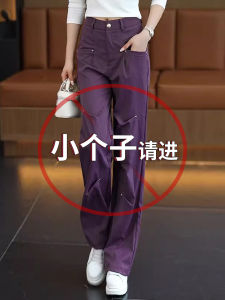 High Waist Straight Leg Workwear Pants Womens Summer Slimming Loose Casual Trousers Wide Leg Commute Korean Style