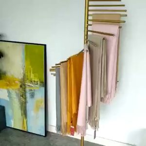 Spiral Iron Scarf Rack Clothing Bag Display Stand Floor Display Shelf Multifunctional Storage Clothing Store