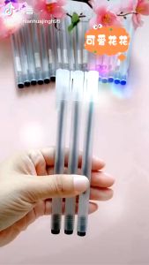 METECH 1pcs Transparent frosted gel pen 0.5mm bullet point fountain pen learning stationery