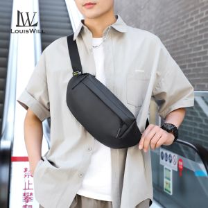 LouisWill Men’s Chest Bag Fitness Bag Fashion Shoulder Bag Waist Bag Lightweight Crossbody Bag Sports Bag Waterproof Wear Resistance Durable Bag Street Bag Casual Bag Travel Bag Phone Pouch