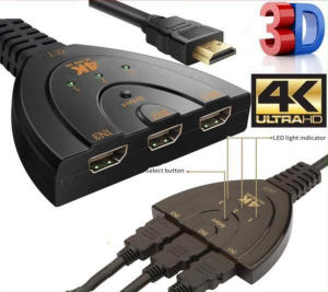 เอชดีเอ็มไอ HD Switch 1.4b 4K Switcher 3-Port 3D 3K เอชดีเอ็มไอ Splitter 3 in 1 out Cable