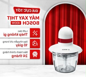 Máy xay thịt mini BOSCH MMRP1000 màu trắng Nội Địa Đức công suất lớn hiệu quả cao GermanySnT 400119